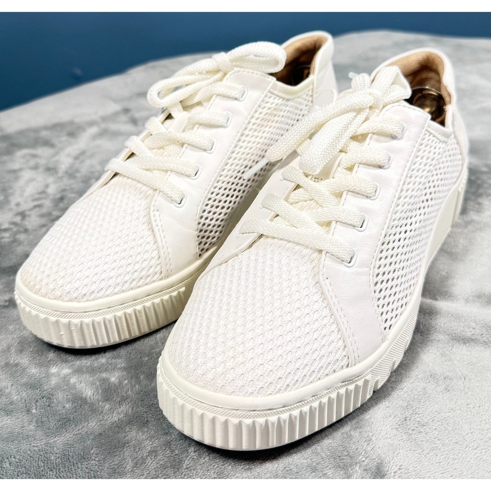 Naturalizer Soul Womens 10M Sneakers White Mesh Lace Up Platform Casual Shoes